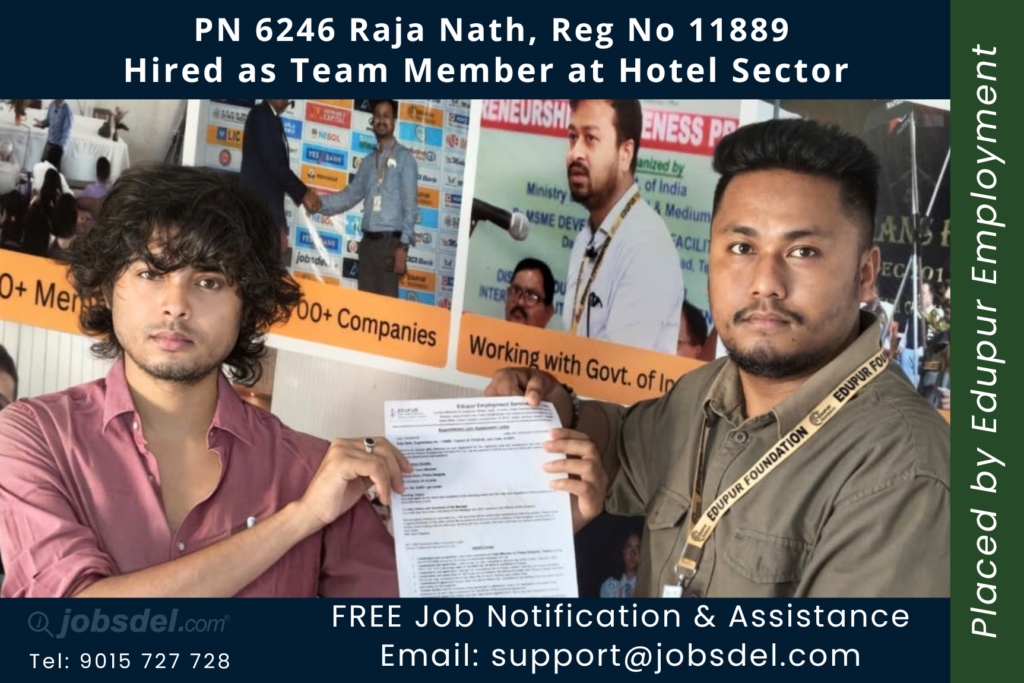 Raja Nath Hired as Team Member at Hotel Sector
