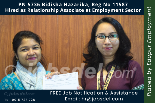 Bidisha Hazarika Hired as Relationship Associate in Employment Sector