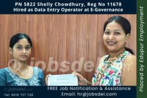 Shelly Chowdhury Hired as Data Entry Operator at E-Governance