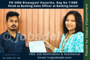 Biswajyoti Hazarika Hired as Banking Sales Officer at Banking Sector