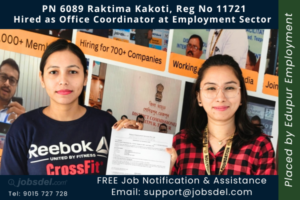 Raktima Kakoti Hired as Office Coordinator at Employment Sector
