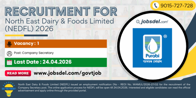Recruitment For North East Dairy & Foods Limited (NEDFL) 2026
