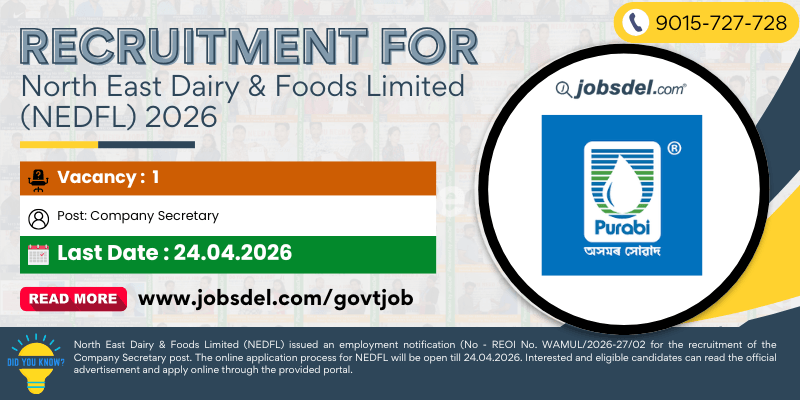 Recruitment For North East Dairy & Foods Limited (NEDFL) 2026