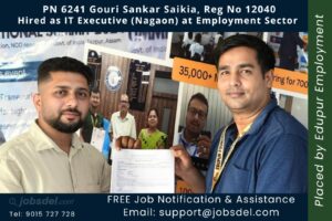 Gouri Sankar Saikia Hired as IT Executive (Nagaon) at Employment Sector